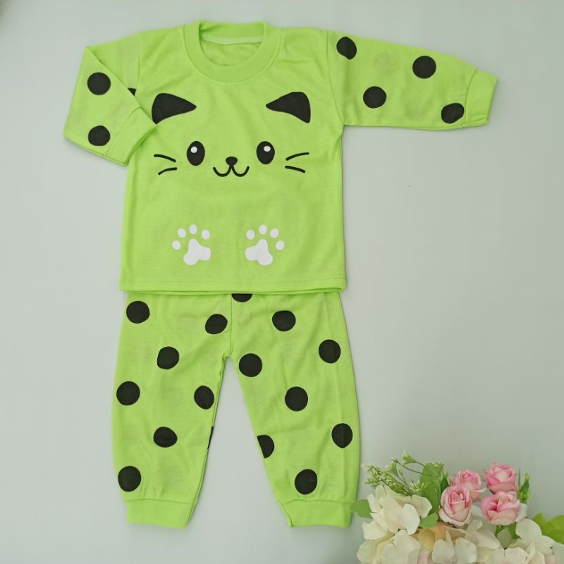 Ss#182 Setelan Baju Bayi / Setelan Piyama Bayi Lengan Panjang