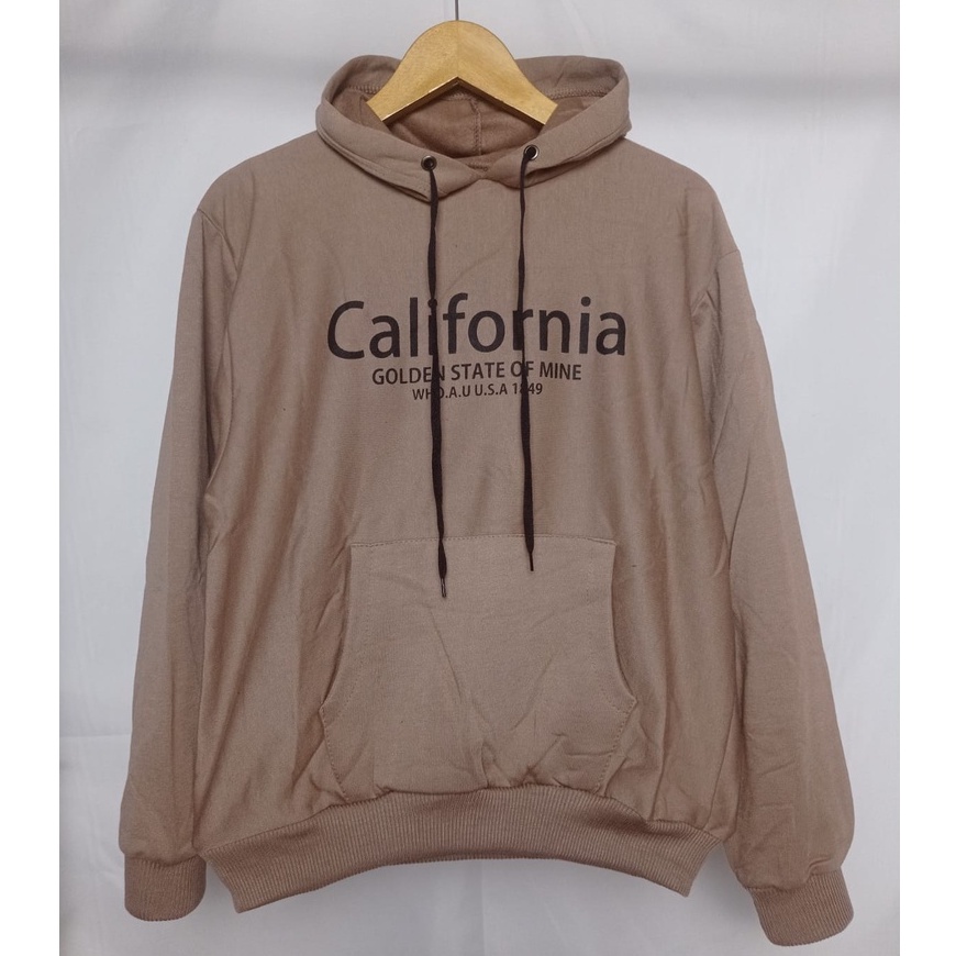 Hoodie Pria California Bahan Fleece