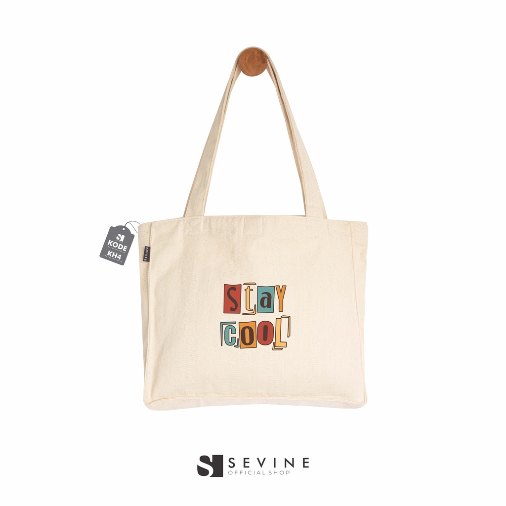 Sevine Totebag Kanvas Daisy Tas Wanita Tote Bag Dengan Kantong Laptop Kuliah Sekolah Kerja Quotes Aesthetic - KH