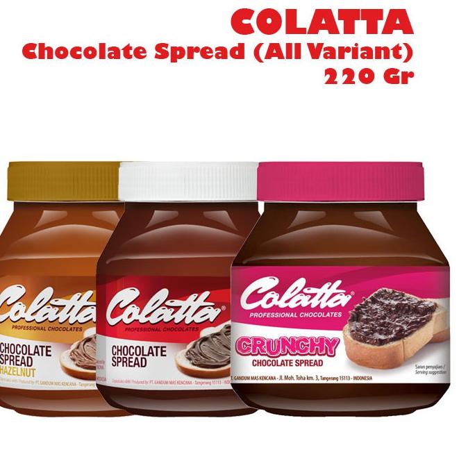 

Grosiran Murah COLATTA Chocolate Spread ALL VARIANT 220 Gr (Dark, Hazelnut, Crunchy) !!