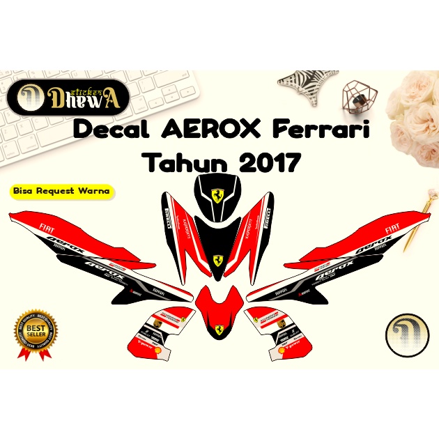 Decal AEROX Ferrari RED tAHUN 2017 / AeroX 2017 / AeroX