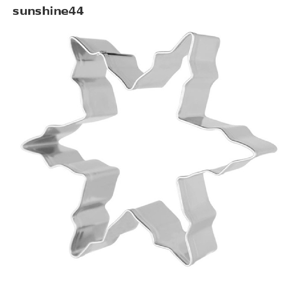 Sunshine 1pc Cetakan Pemotong Kue / Biskuit Bentuk Snowflake Natal