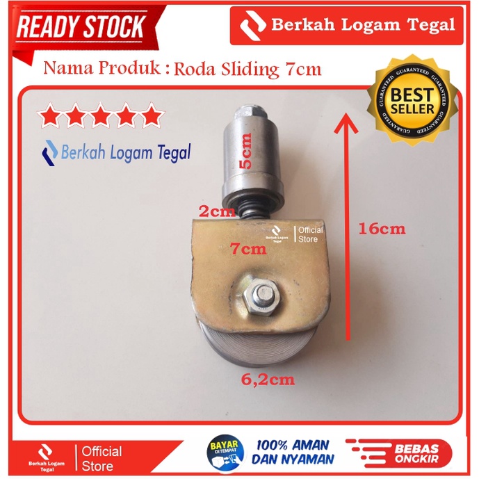 Roda Pagar Besi Super 7 cm Sistem Roda Pagar Sliding