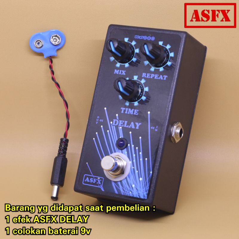 Efek gitar delay ASFX murah AS Effect stompbox pedal guitar fx diley analog digital