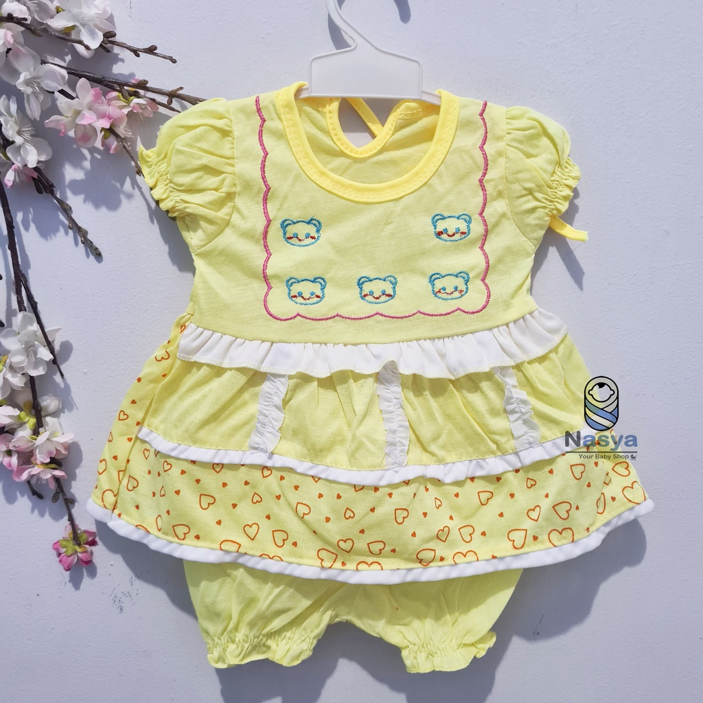 [N-001] Baju setelan bayi perempuan (0-6 bulan) motif buah lucu dan murah