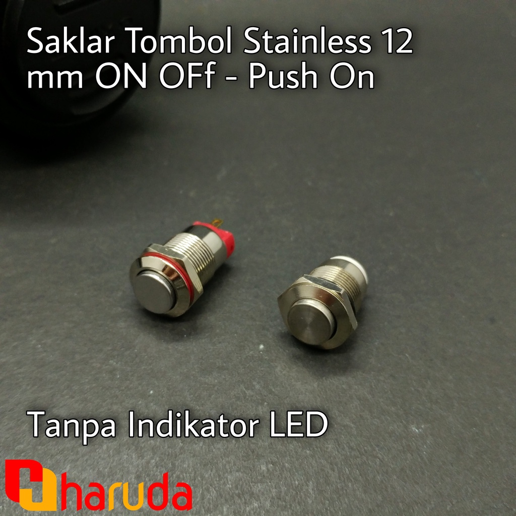 Jual Saklar Tombol Stainless Push On, On Off 12 mm | Shopee Indonesia