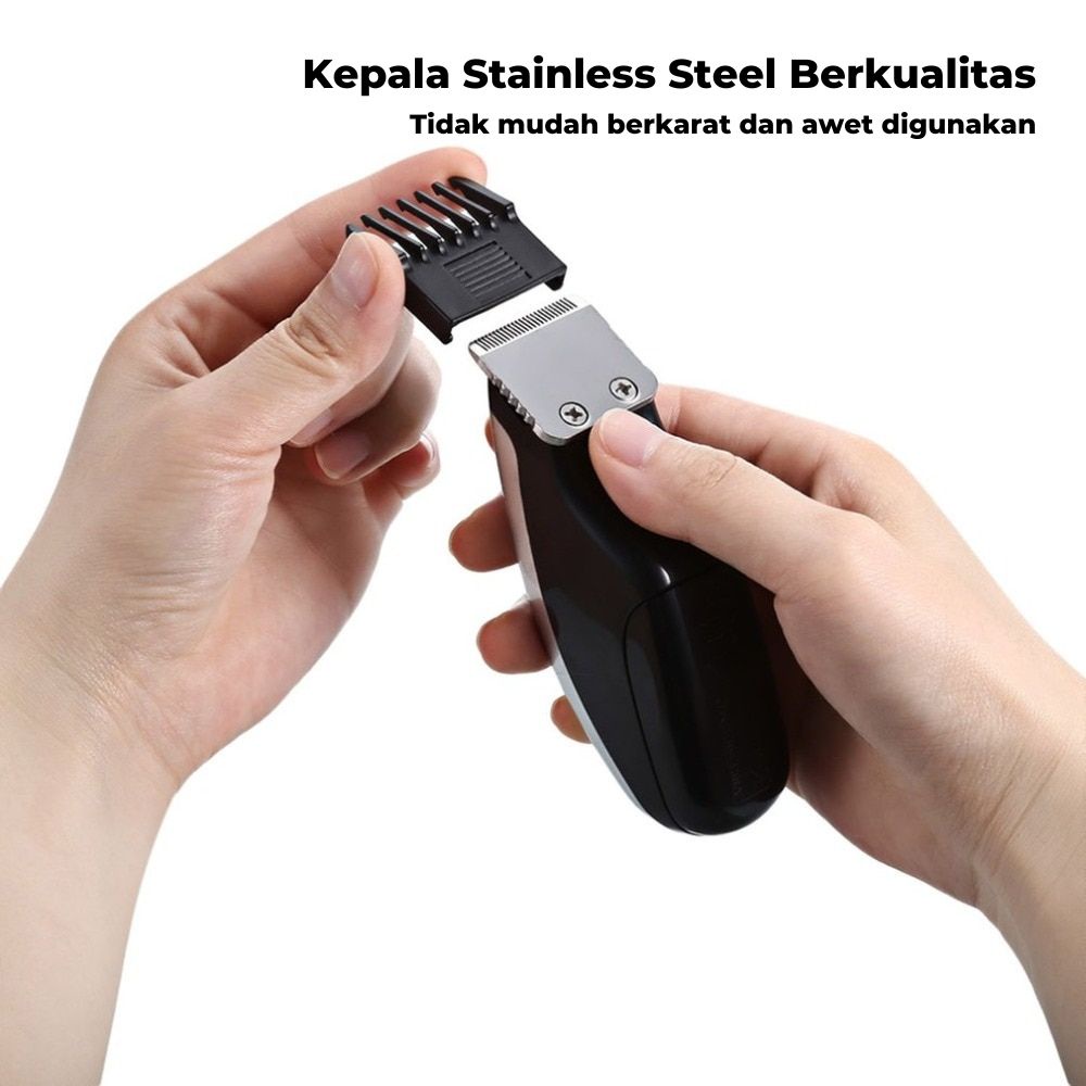 MARKETBIX Original Alat Cukur Rambut Elektrik Hair Trimmer Shaver - Cukur Jambang Jengot Kumis Brewok