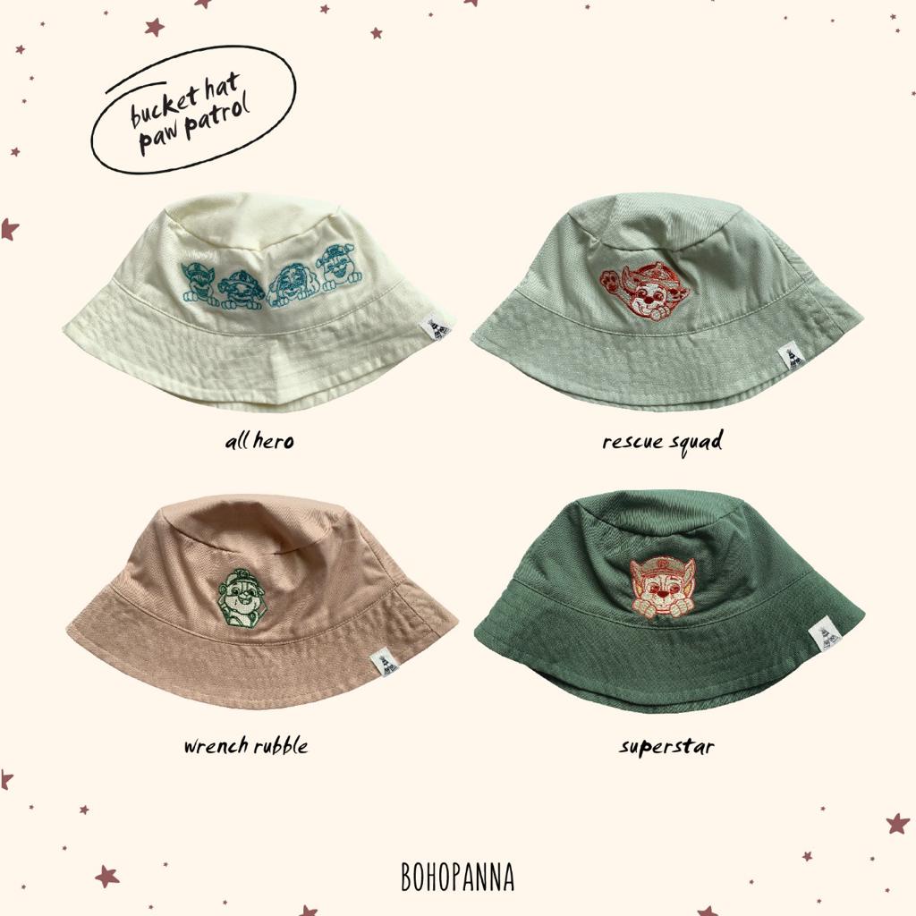 BOHOPANNA Emma Bucket Bucket Hat Paw Patrol Daze Lizzie Bucket Topi Bucket Anak dengan Tali CBKS