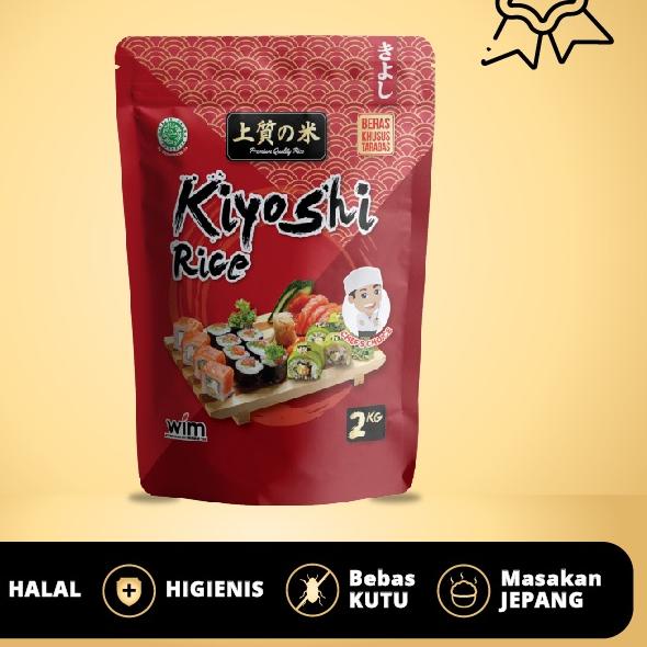 

10.10 Promo Brand Beras Jepang Kiyoshi 2kg- HALAL-Lengket Cocok untuk Sushi buruan