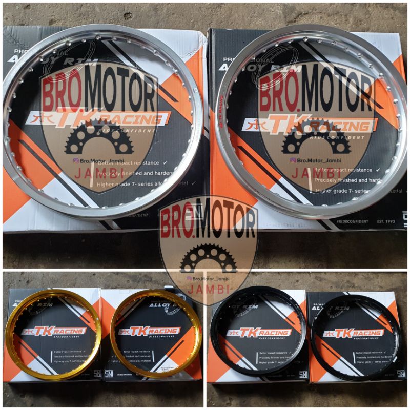Velg TK Racing 160x17, 185x17 Hitam,silver,gold
