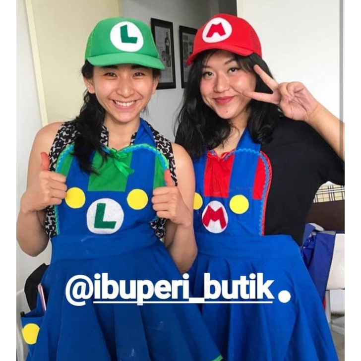 Special Edition Apron Mario Bros &amp; Luigi Dewasa dan Anak