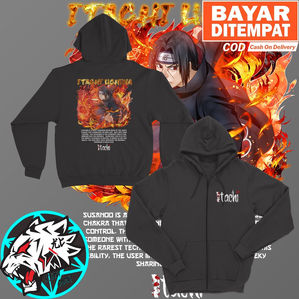 JAKET ZIPPER ITACHI UCHIHA SUSANOO BIG SIZE JUMBO JAKET ANIME PRIA WANITA