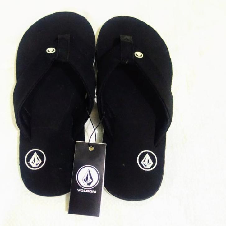 NEW ARRIVAL  6.6 sandal logo sablon jepit volcom pria model sablon tali embos terbaru [KODE 084]