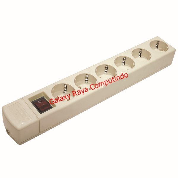 StopKontak Stop Kontak Tembok Uticon 6 Enam Lubang + Saklar Switch