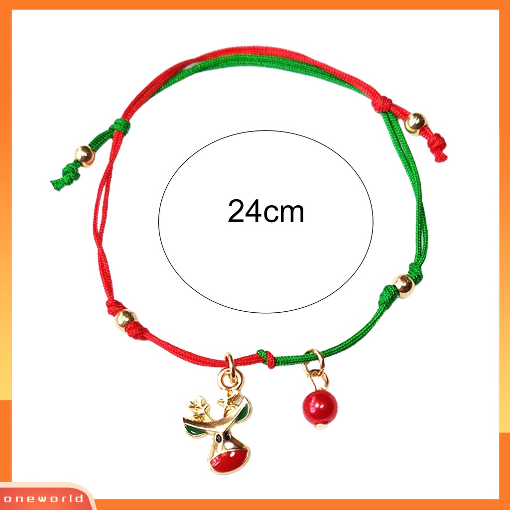 |Oneor Buku Literatur Dalam Bahasa Mandarin| Gelang Rajut Tangan Desain Pohon Natal Santa Claus Rusa Snowflake Untuk Unisex