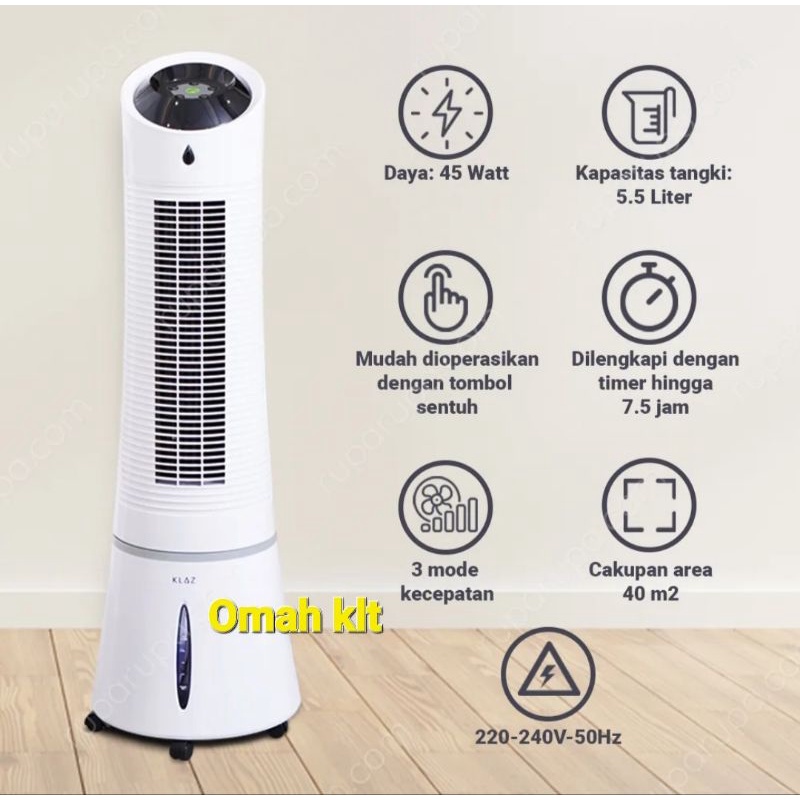 klaz evaporate air cooler fan standing premium kipas aircooler berdiri