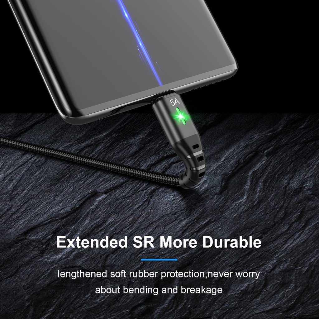 Kabel Data / Charger Usb Tipe-C 5A Fast Charging Untuk Iphone / Android