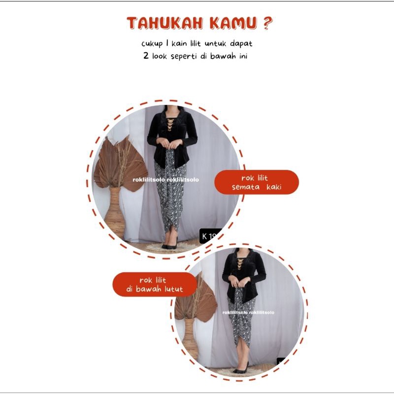 ROK LILIT BATIK FREE GESPER | JARIK LILIT BATIK MODERN | ROK BATIK MODERN | BATIK WISUDA TUNANGAN