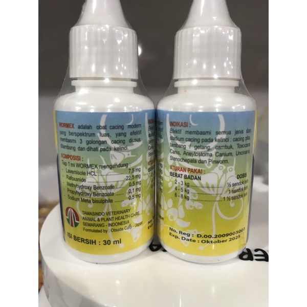 Wormex 30ml Obat Cacing Untuk Kelinci