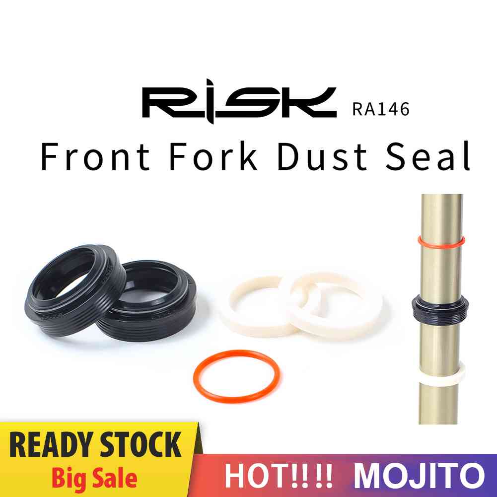 Risk Set Ring Segel Oli Fork Depan Sepeda Gunung Bahan Busa Spons Anti Debu Ukuran 32mm