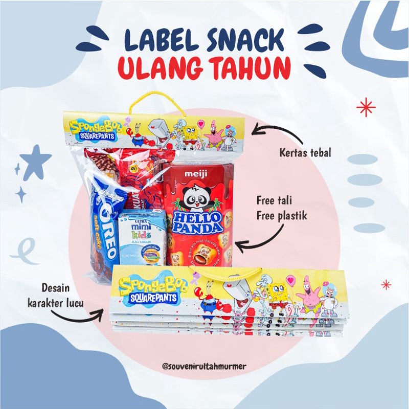 

PLASTIK LABEL SNACK ULTAH (BOY - READY STOCK)