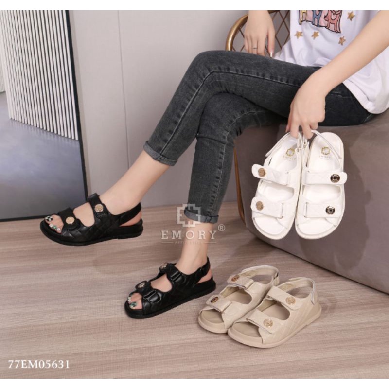 SANDAL WEDGES EMORY WANITA IMPORT BRANDED BATAM EMORY Alika Series 77EMO5631