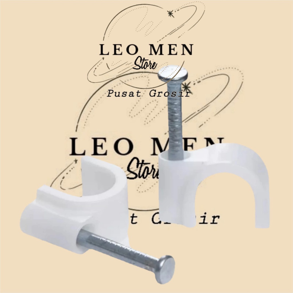 Klem Pipa~Klem Paralon~Klem Kabel~22mm~Putih