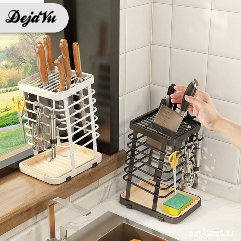 Dejavu Rak Tempat Sendok Garpu Pisau Gantung Rak Meja Dapur Dinding Stainless HRM150