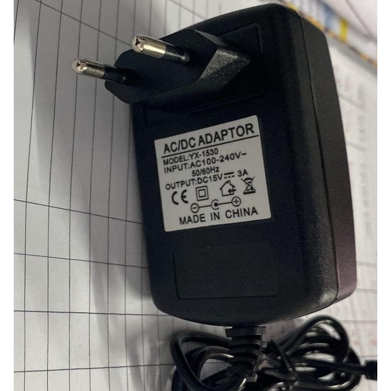 AC/DC ADAPTOR DC15V 3A MODEL YX-1530