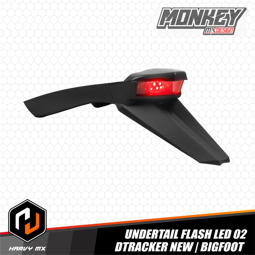 Spakbor Slebor Bawah Stoplamp Undertail LED Tanpa Plat HRV KLX BIGFOOT DTRACKER