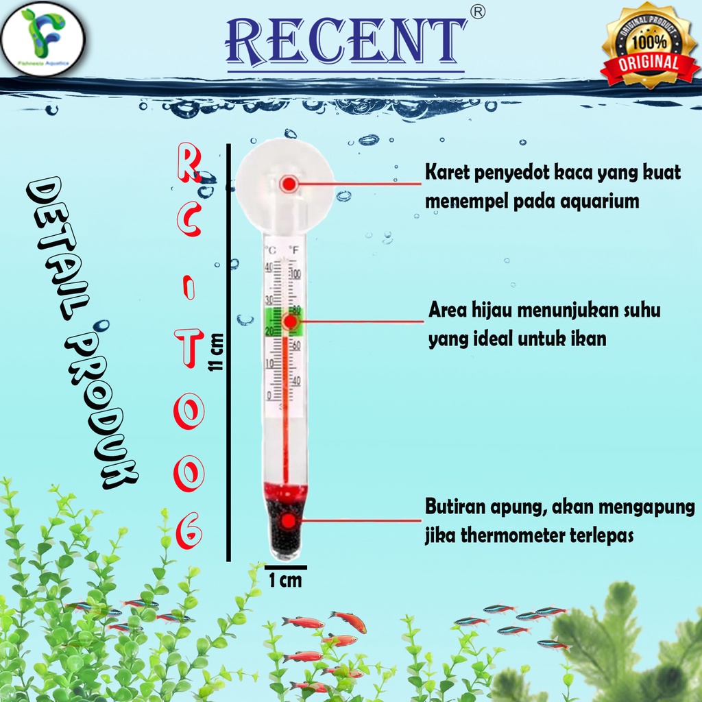 Recent RC-T006 Thermometer suhu air aquarium