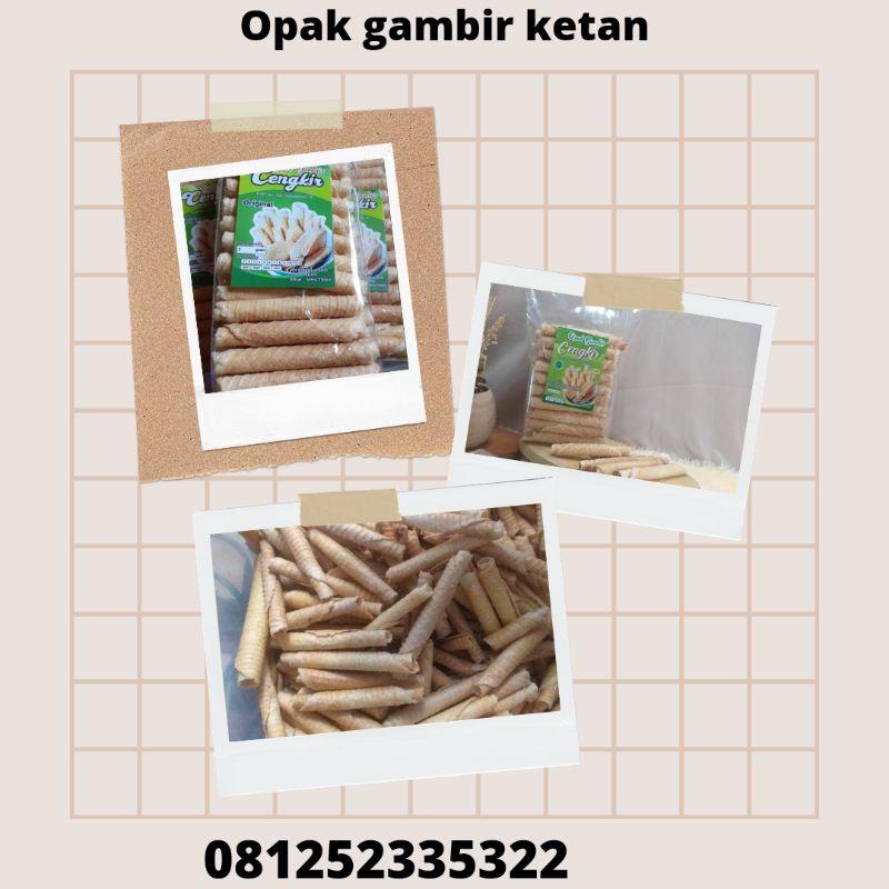 

opak gambir ketan cengkir kemasan 200 gr.