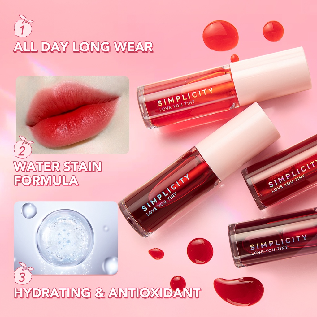 𝐑𝐀𝐃𝐘𝐒𝐀 -  YOU Simplicity Love You Tint | Liptint Lipstick | Ringan Tahan Lama | Soft Tidak Lengket