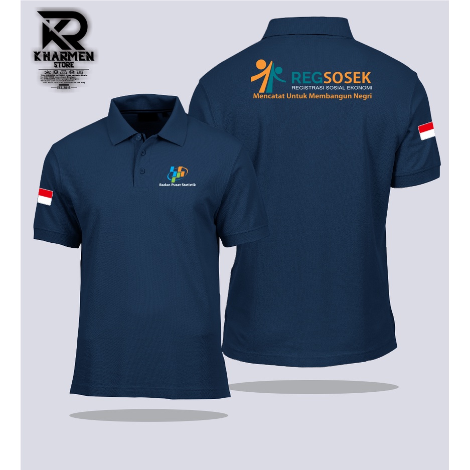 COD/MURAH/TERLARIS POLOSHIRT/KAOS KERAH/BPS REGSOSEK/ REGISTRASI SOSIAL EKONOMI/BADAN PUSAT REGISTRA