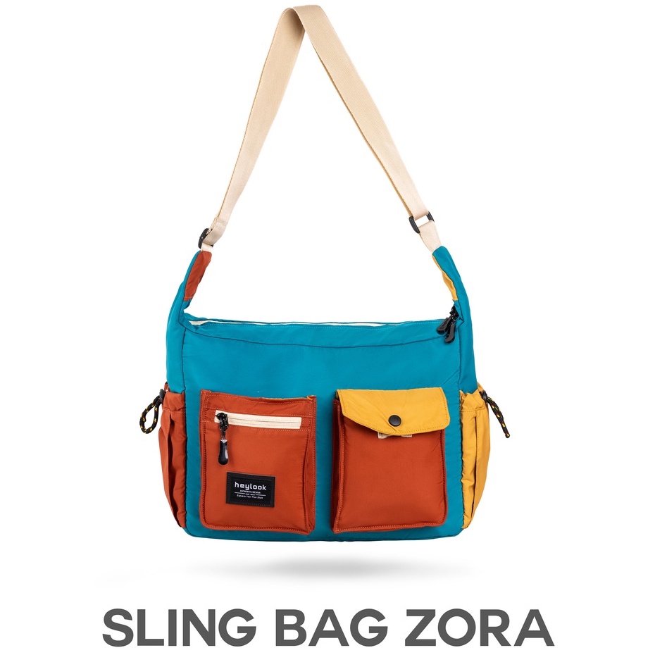 SLING BAG ZORA TAS SELEMPANG TAS BAHU WANITA PRIA KULIAH MULTIFUNGSI