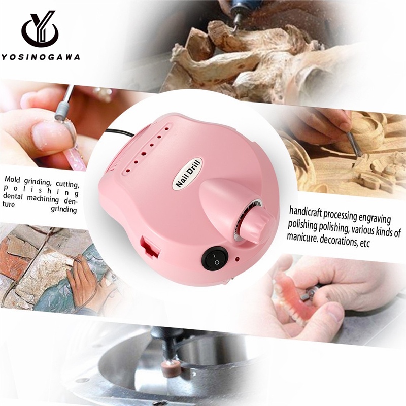 Nail Gel Polisher Alat Kikir Kuku Elektrik 35000 Rpm Manicure - YOSINOGAWA