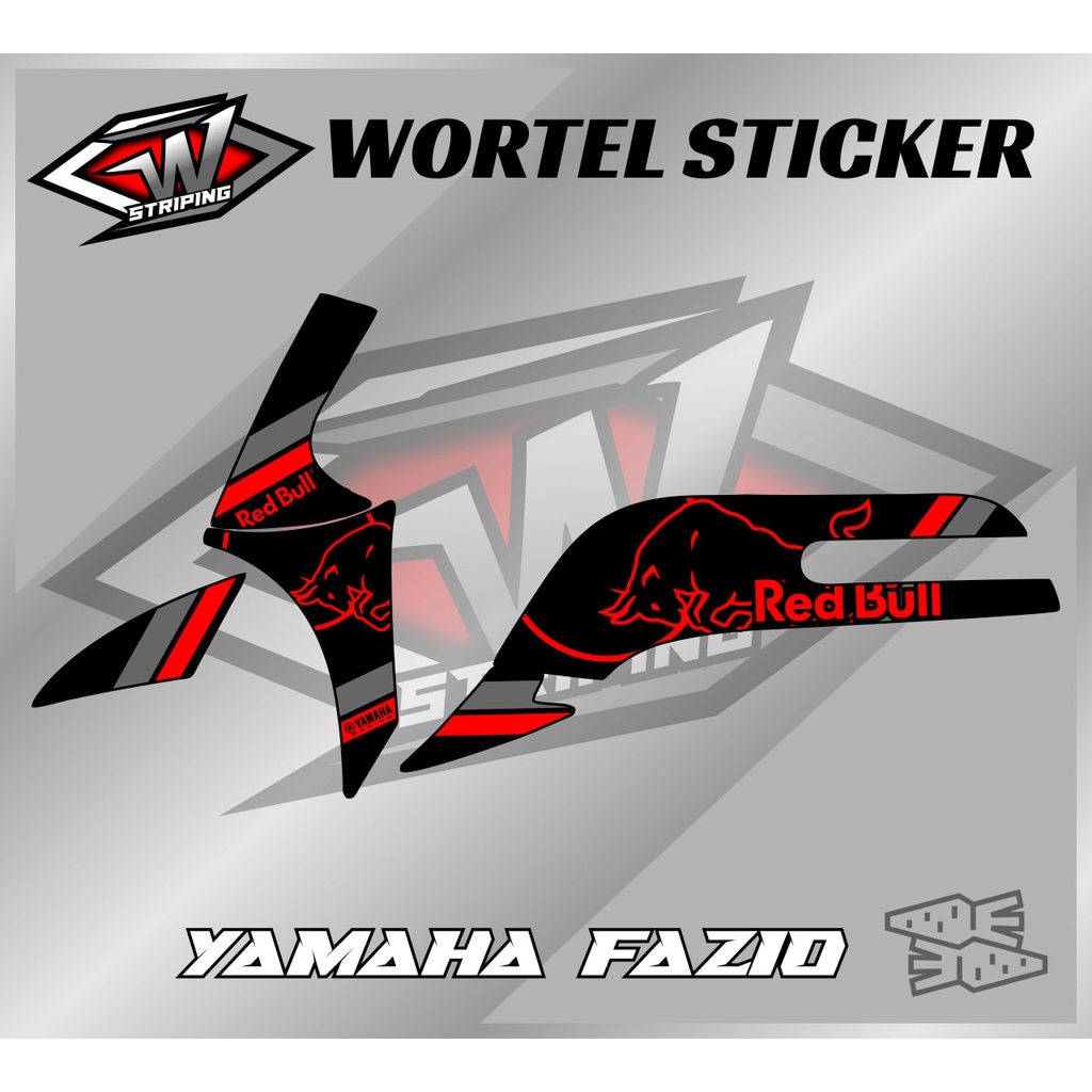 Striping Fazio-Stiker Hologram Decal Motor Fazio RedBull