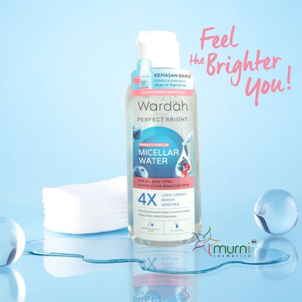 WARDAH PERFECT BRIGHT TONE UP MICELLAR WATER 4X LEBIH CERAH 100ML