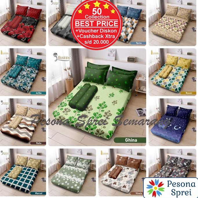KB4 SPREI ILLUSION KING / SPREI ILLUSION 180x200 B4 / SPREI LADY ROSE 180x200 ILLUSION / SPREI LADY 