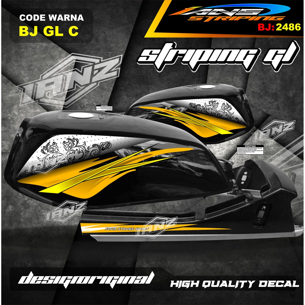 STRIPING VARIASI GL NEOTECH / STIKER GL MAX / STRIPING GL PRO / STIKER MOTOR GL TERBARU / VARIASI STIKER GL 100