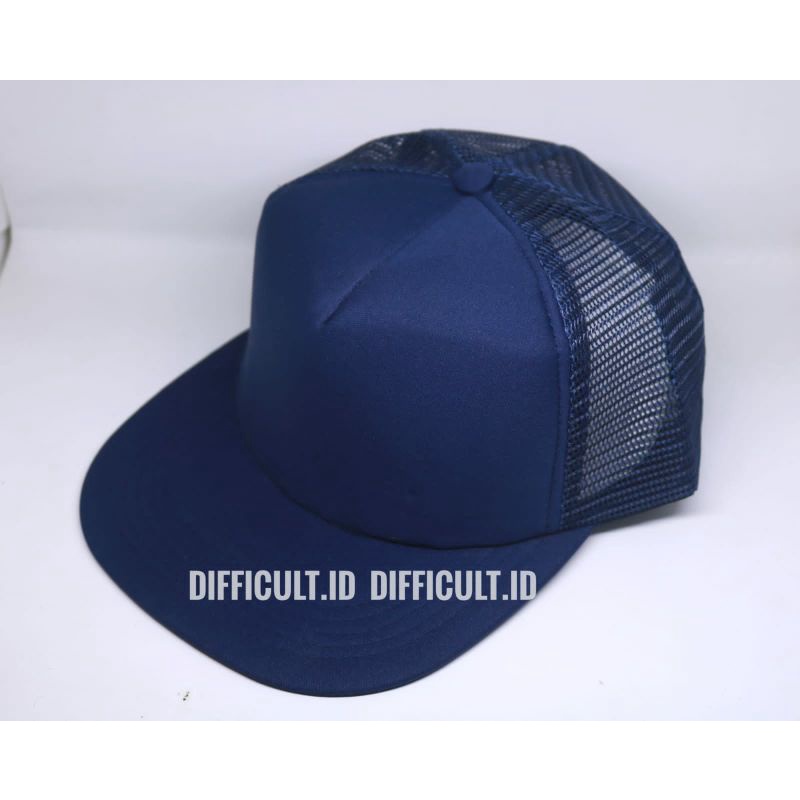TOPI SNAPBACK TRUCKER HAT POLOS | TOPI POLOS TRUCKER | TOPI JARING POLOS (NAVY)