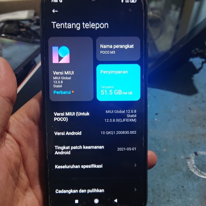 LCD Fullframe Poco M3 Redmi 9T Original Copotan