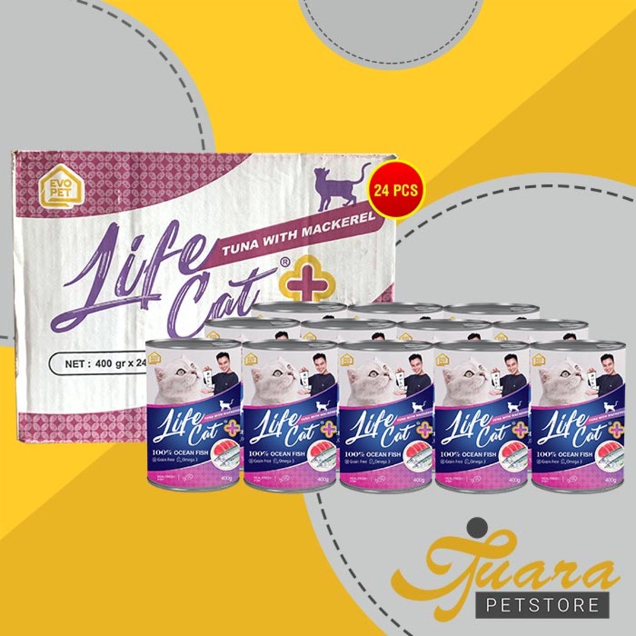Makanan Kucing Life cat Plus Wet Food Kaleng Grosir Dus 24Pcs 400gr