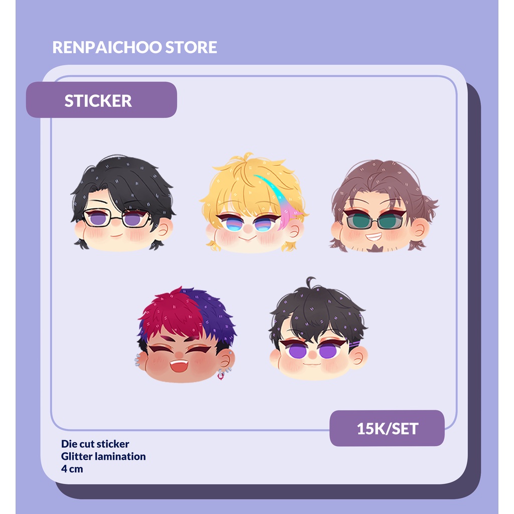 Nijisanji Ex-ID Boys Glitter Sticker