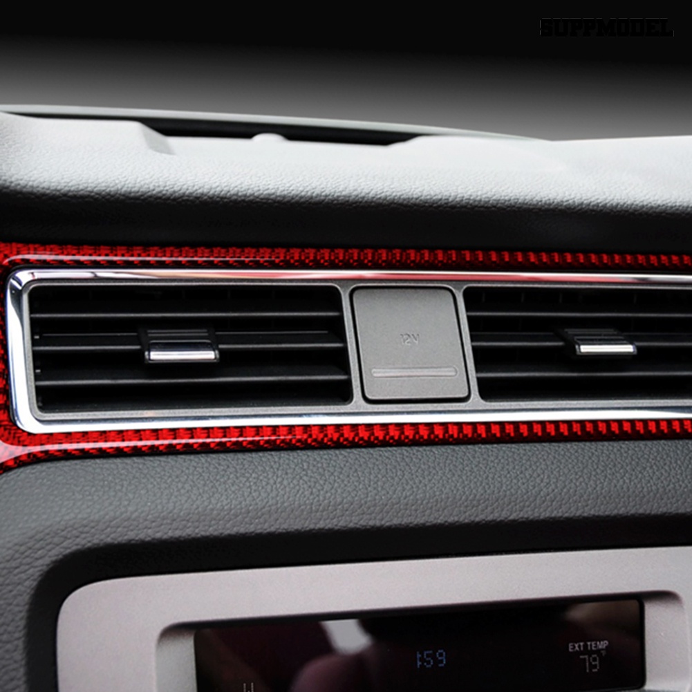 Sm - 6Pcs Stiker Panel Kontrol Tengah Interior Mobil Untuk Ford Mustang 2009-2013