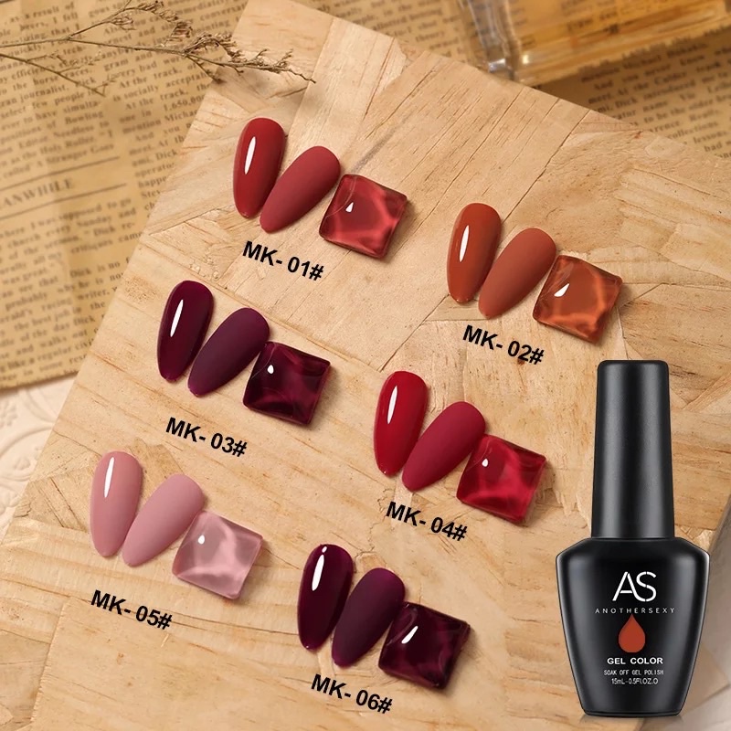 AS MK NAIL POLISH GEL 15ml Kutek Gel Soak Off Uv