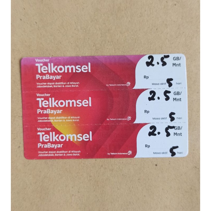 VOUCHER TELKOMSEL 2,5 GB 5 HARI