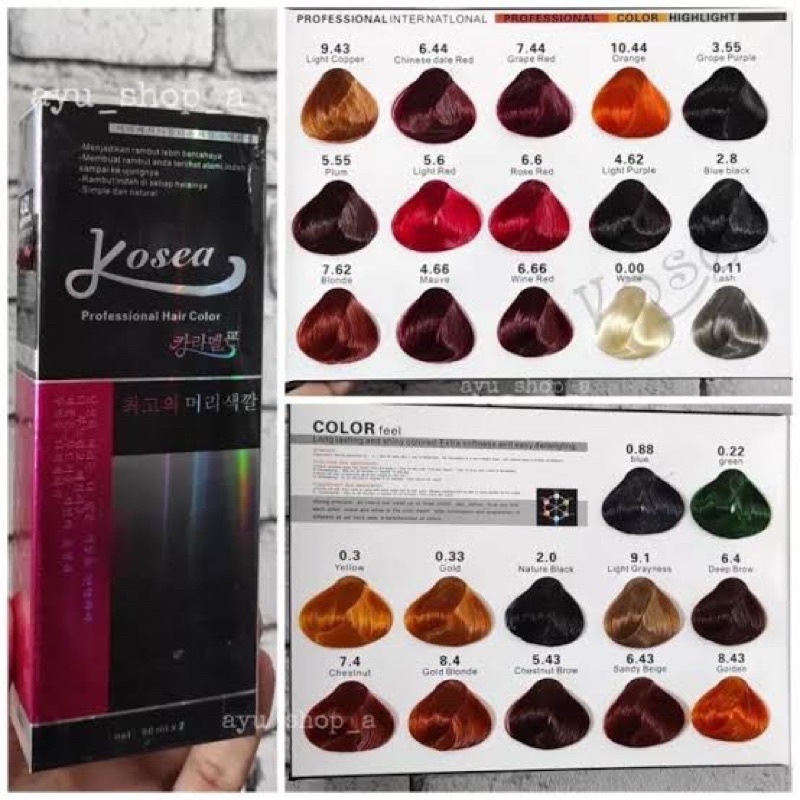 new item !!! 60 ml x 2 - cat rambut kosea | kosea hair color | kosea hair colour permanent