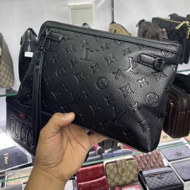 Clutch Handbag Multifungsi 2/1 Tas selempang Handbag Kulit Tas Tangan Pria/Wanita