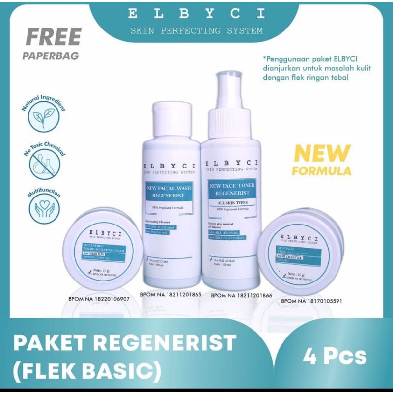 Elbyci paket flek - paket regenerist flek basic elbyci - paket flek melasma BPOM